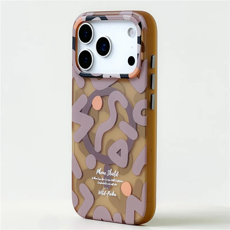 Graffiti Pattern MagSafe Magnetic Matte Shockproof iPhone Case