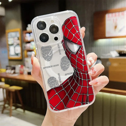 Anime Marvels Spider Man Magnetic Phone Case For iPhone