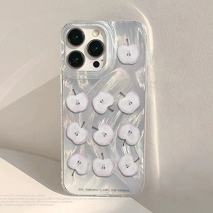 Cute Black Cat Phone Case For iPhone Laser Silver Feather Texture Shockproof Cover