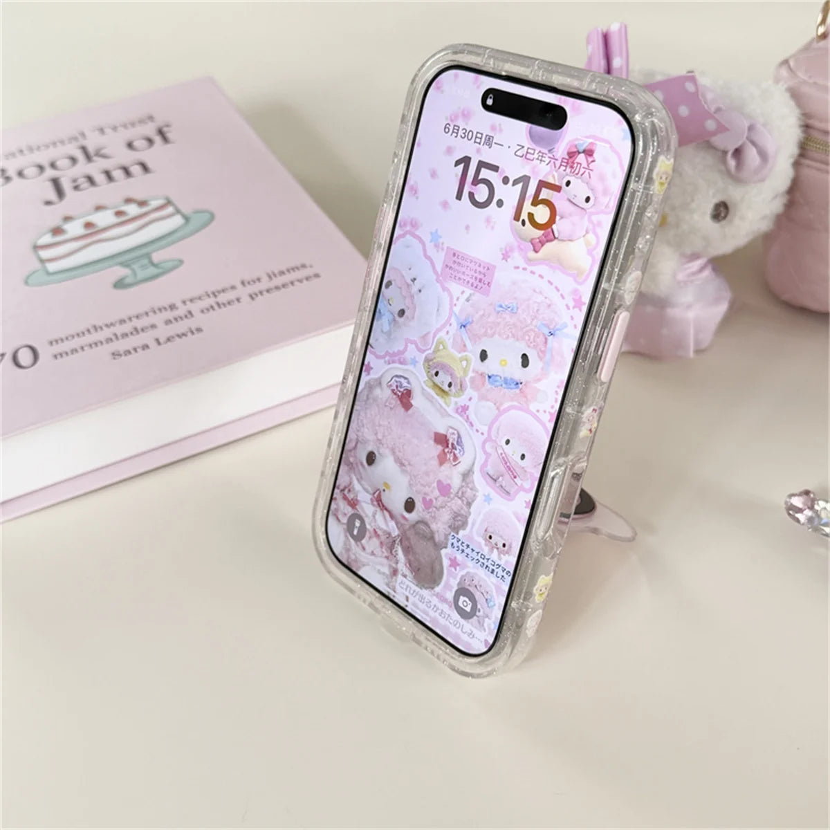 Korean Pink Cute Sheep Magntic Phone Case For iPhone