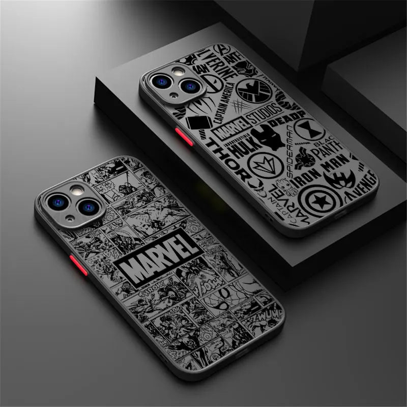 Phone Case For iPhone Marvel Super Hero Cool Comics Cover