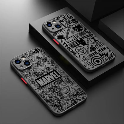 Phone Case For iPhone Marvel Super Hero Cool Comics Cover