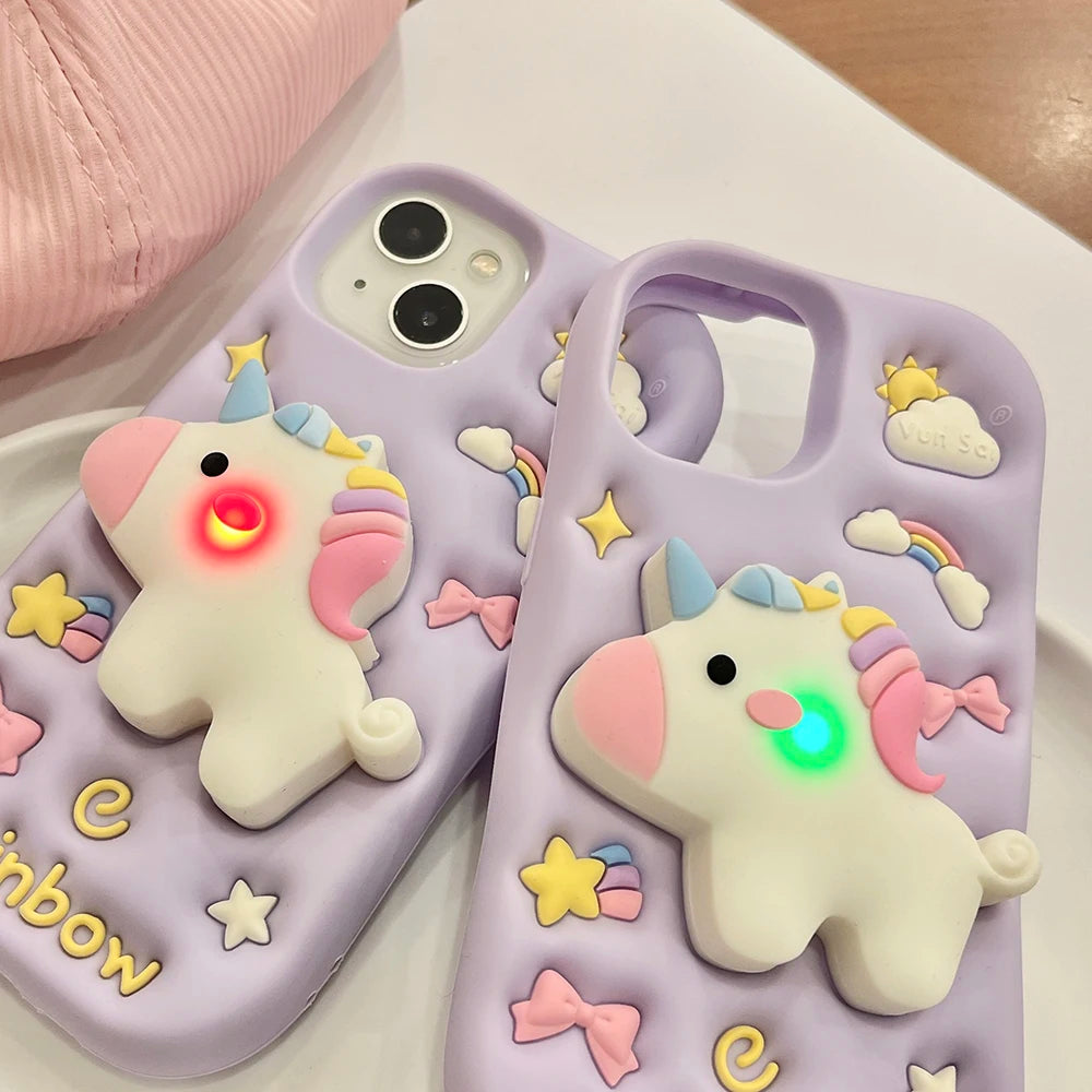 Cartoon Rainbow Unicorn Horse Phone Case