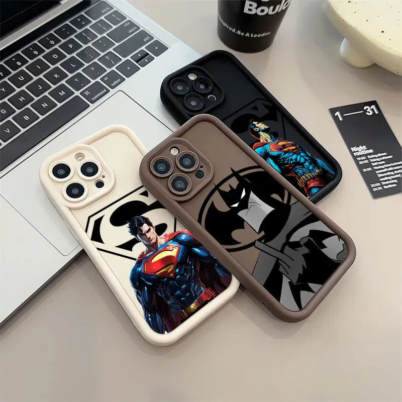 Bat Supers Man Marvel Silicone Case For Apple iPhone