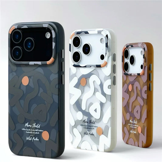 Graffiti Pattern MagSafe Magnetic Matte Shockproof iPhone Case