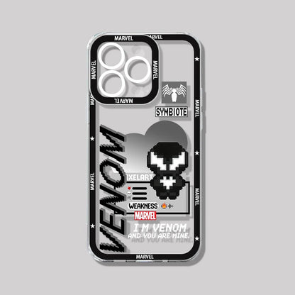 Marvel Venom Iron Spider Man Jigsa Silicone Phone Case For iPhone