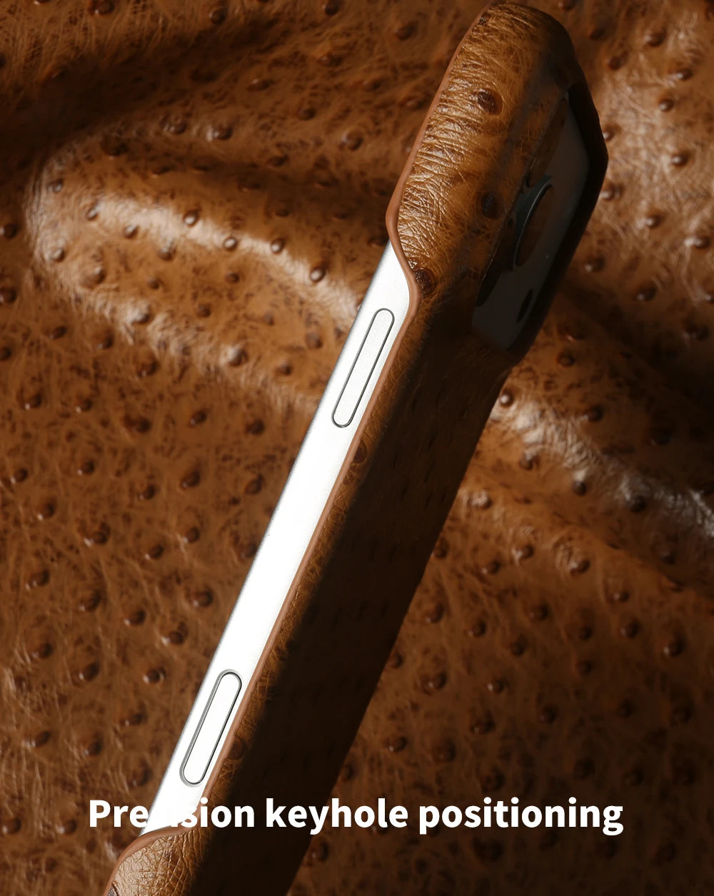 Ostrich Genuine Leather Case For iPhone