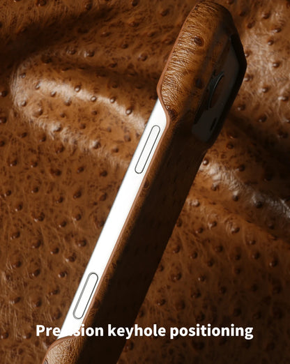Ostrich Genuine Leather Case For iPhone