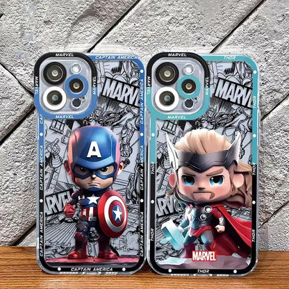 Marvel Spider Man Iron Man Captain America Hulk Case For iPhone