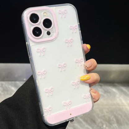 Change Color Luminous Call Light Up Flash Bowknot Phone Case For iPhone
