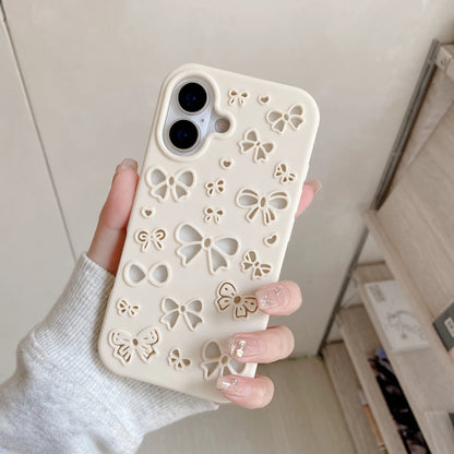 New Hollow Out Cute Pretty Bowknot Soft Silicone Phone Case
