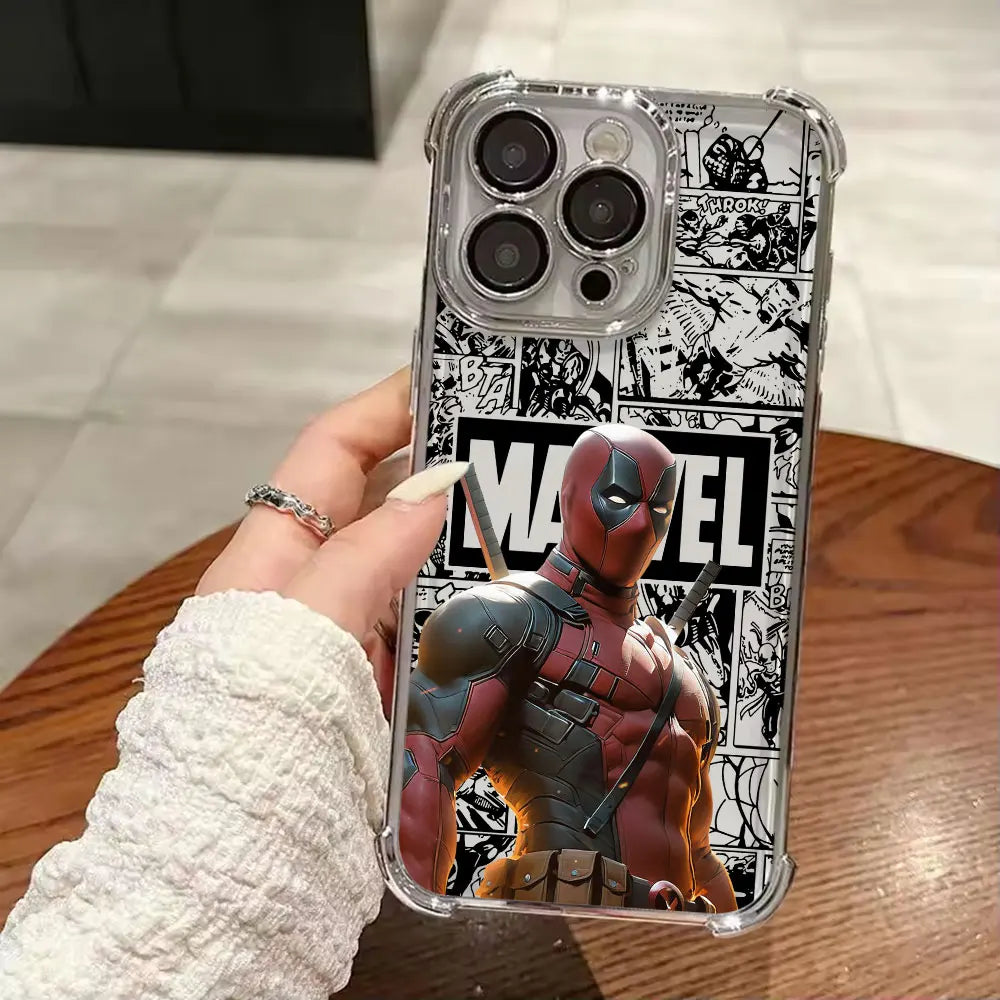Luxury Marvel Spiderman Ironman Comic Case For iPhone