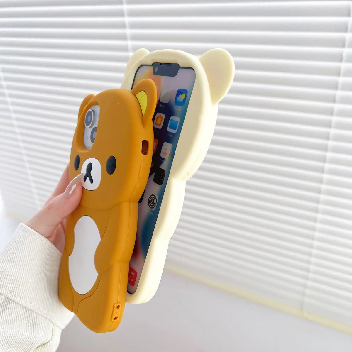 Cute Rilakkuma Bear Soft Silicone Cover Case For iPhone