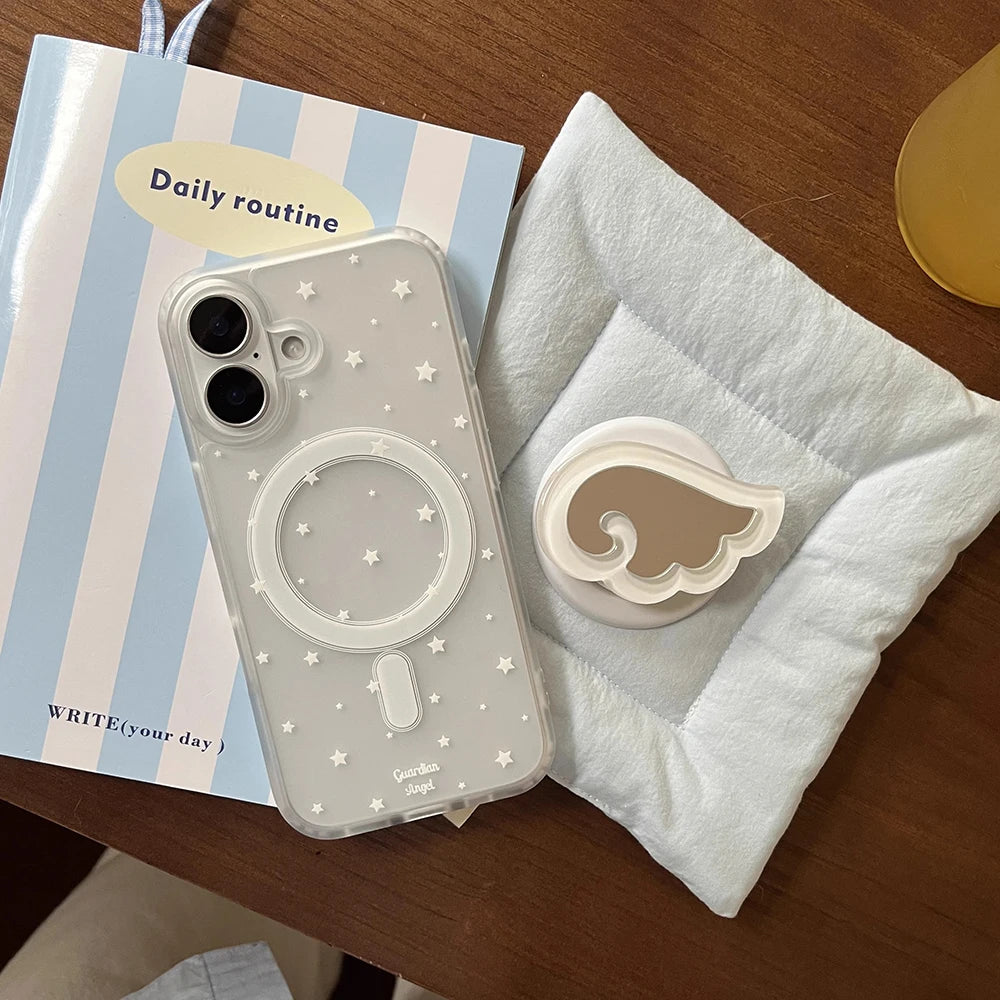 Cute Angel Wings Magnetic Stand Holder Tok Phone Case