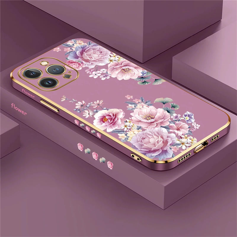 Luxury Flowers Case For iPhone