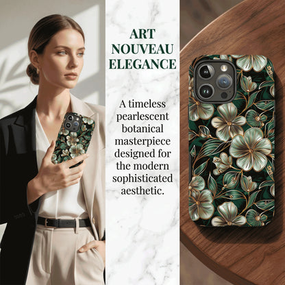 Luxury Botanical Magnetic Phone Case Compatible With iPhone Double Layer Protective Cover
