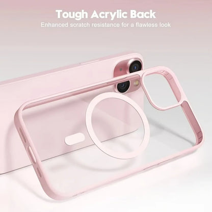 Luxury For Magsafe Magnetic Wireless Charge Case For iPhone Transparent PC Hard Back Cover
