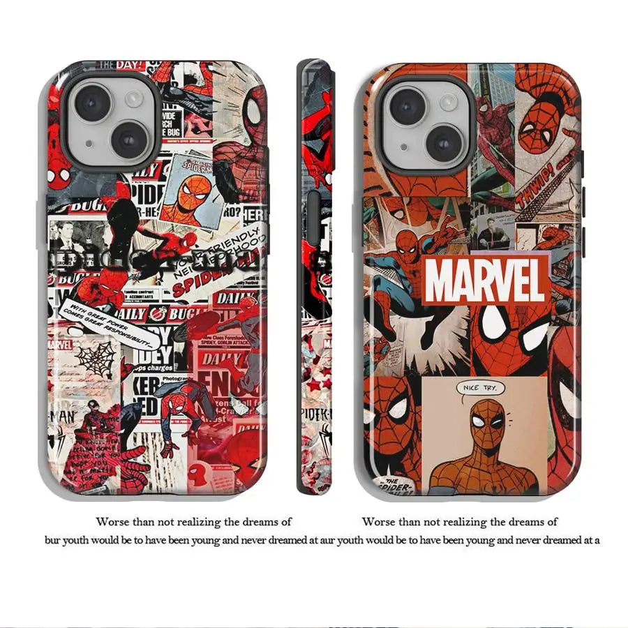 Case For iPhone Hard Phone Cover Marvel Spider Man