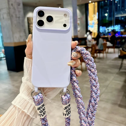 For iPhone Lanyard Case Crossbody Knit Lanyard Candy Soft Phone Cover iPhone