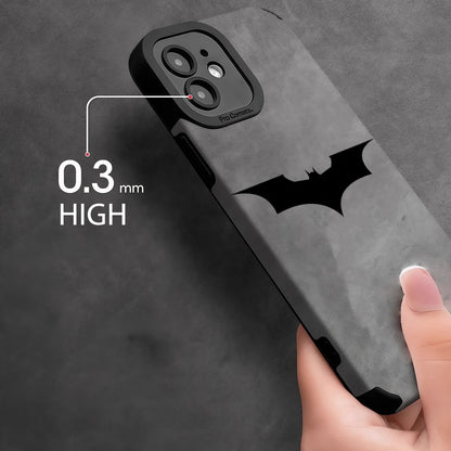 Luxury Leather Lambskin Shockproof Phone Case For iPhone Black Batman Classic