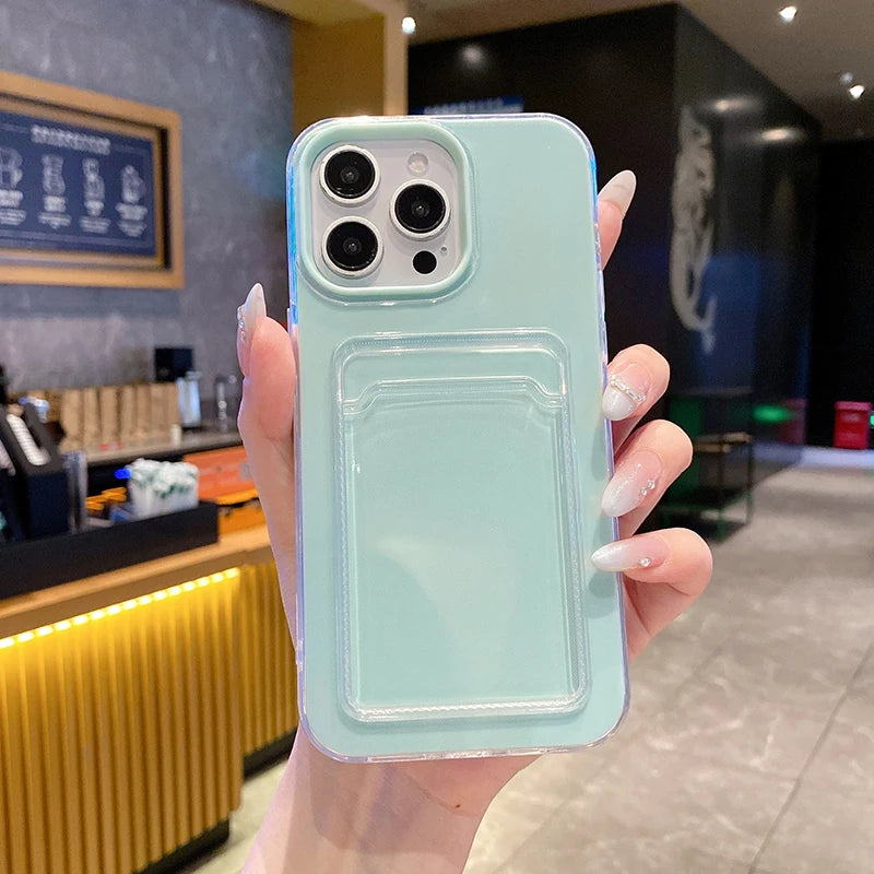 3 in 1 Card Photo Package Phone Case For iPhone