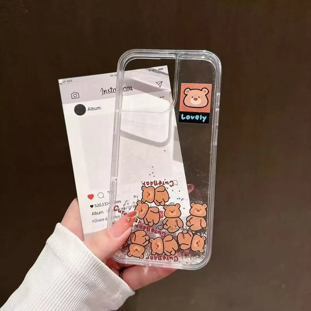 Multiple Brown Teddy Bear Sand Shell Phone Case