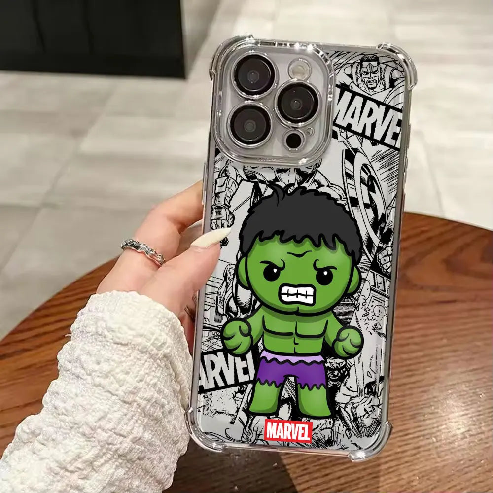 Marvel Cartoon Venom Iron Man Hulk Shockproof Case For iPhone