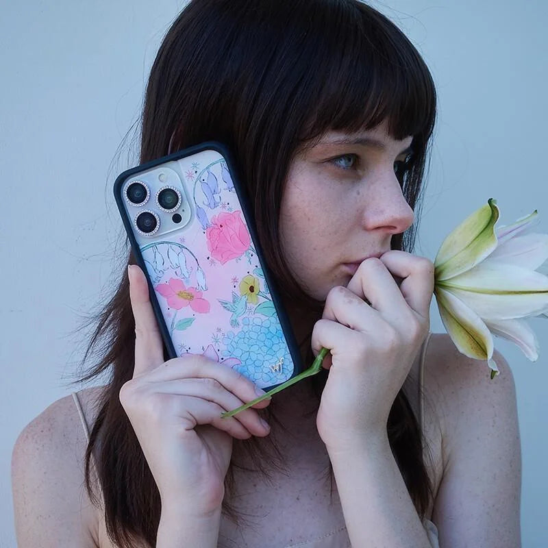 Wildflower Blue Belle Dreams Floral Phone Case For iPhone