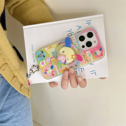 Rainbow Rabbit Dopamine Bunny Art Phone Case For Magsafe iPhone