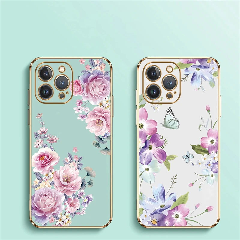 Luxury Flowers Case For iPhone