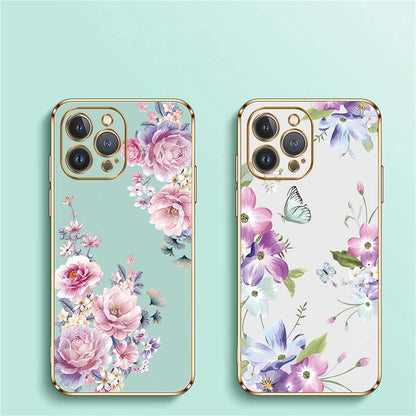 Luxury Flowers Case For iPhone