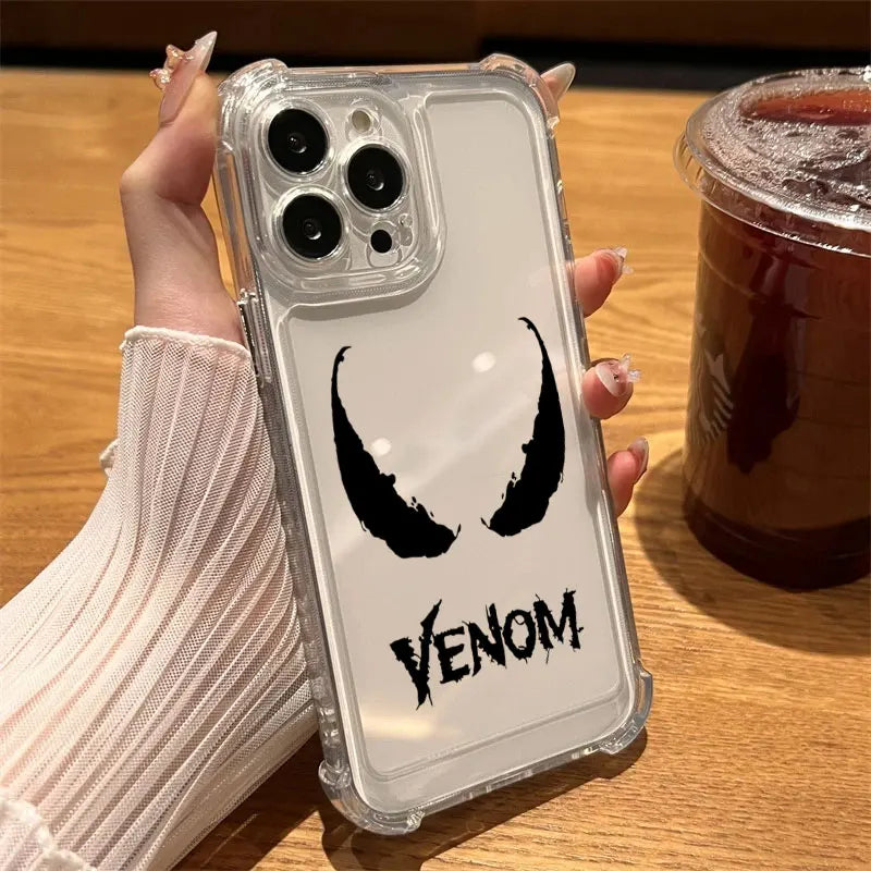 Marvel Hero Spiderman Venom Cool Clear Case For iPhone