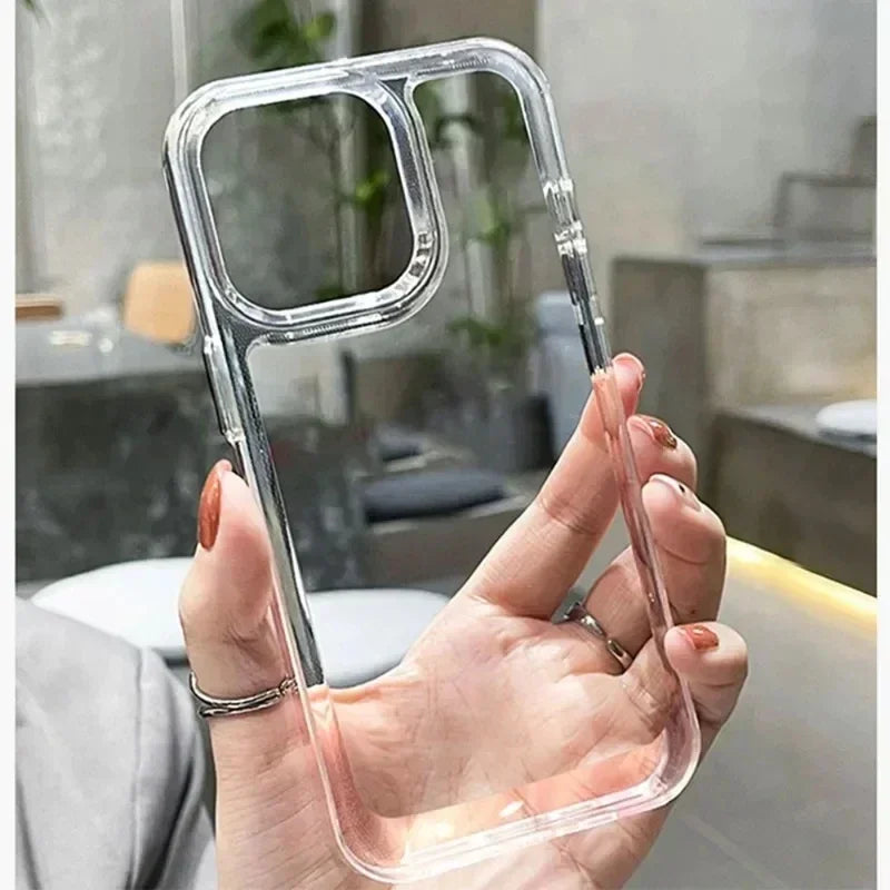 Luxury Silicone Transparent Shockproof Armo Case For iPhone Clear Protection Cover