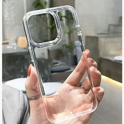 Luxury Silicone Transparent Shockproof Armo Case For iPhone Clear Protection Cover
