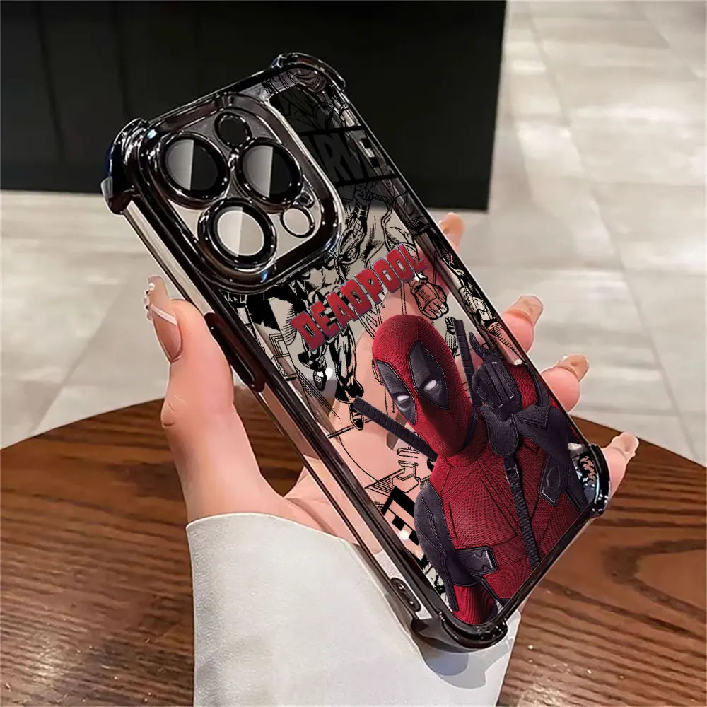 Marvel Comics Deadpool Luxury Shockproof Case For iPhone