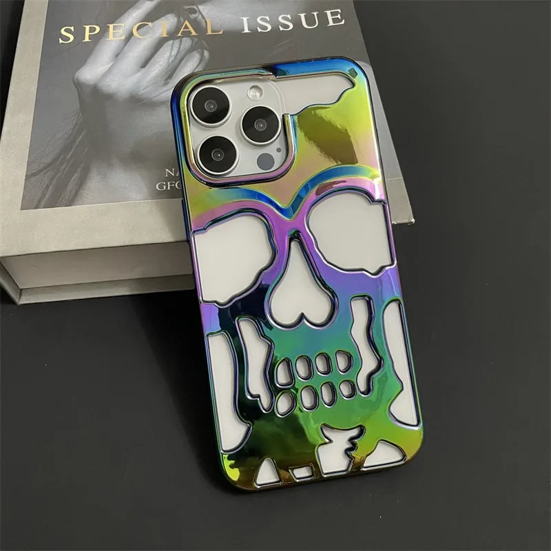 Hollow Skull Heat‑Dissipation Phone Case For iPhone