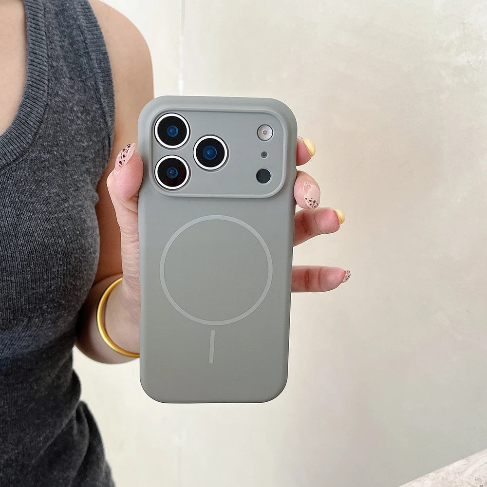 MagSafe Magnetic Silicone iPhone Case with Lens Protection