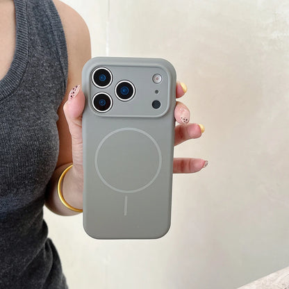 MagSafe Magnetic Silicone iPhone Case with Lens Protection