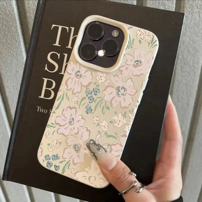 Elegant Pink Floral Print Phone Case For iPhone