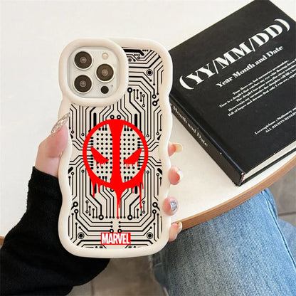 Marvel Deadpool Spider Man Miles Morales Candy Color Phone Case For iPhone