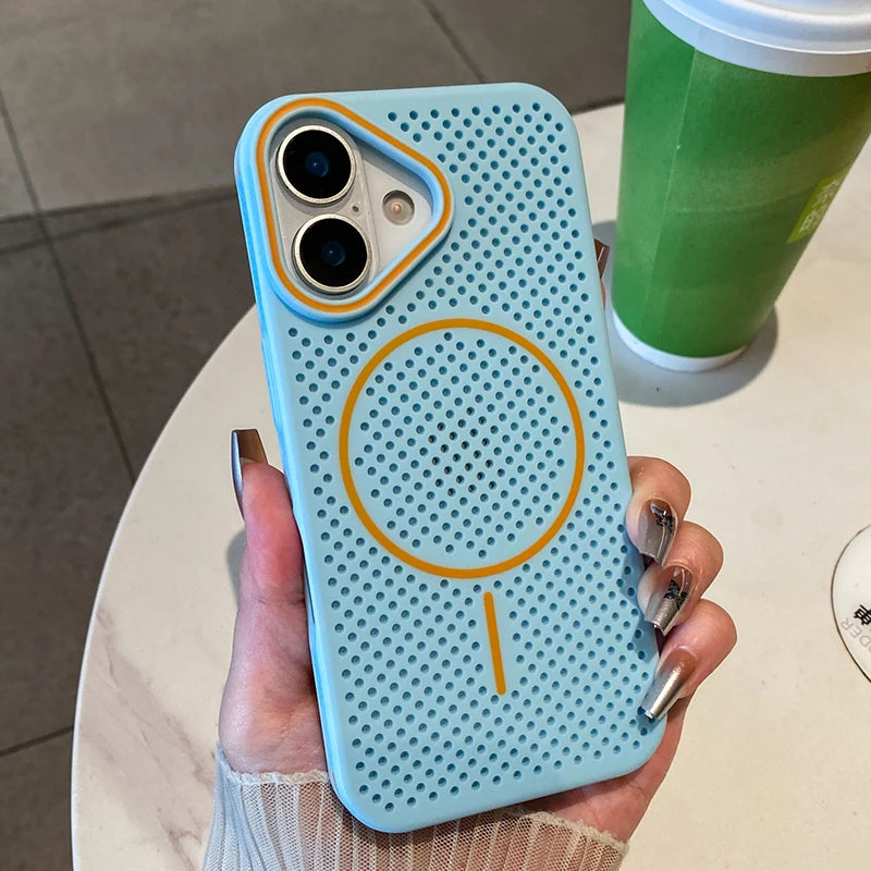 Honeycomb Mesh Cooling Magnetic Phone Case