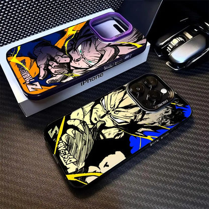 Japan Anime DBZ Cool Case For Apple iPhone Matte Lens Protect Plating Phone Cover