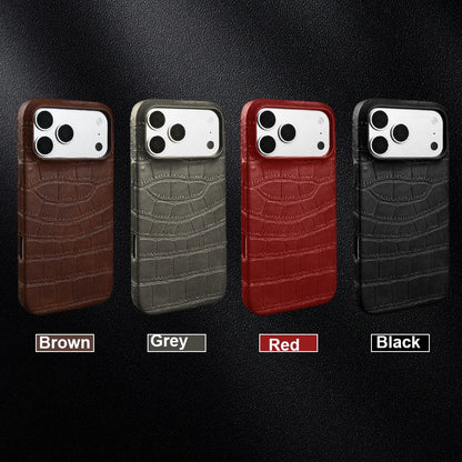 Premium Crocodile Leather Case For iPhone Back Cover