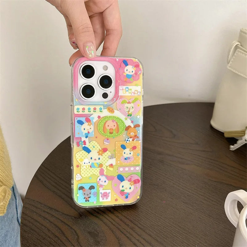 Rainbow Rabbit Dopamine Bunny Art Phone Case For Magsafe iPhone
