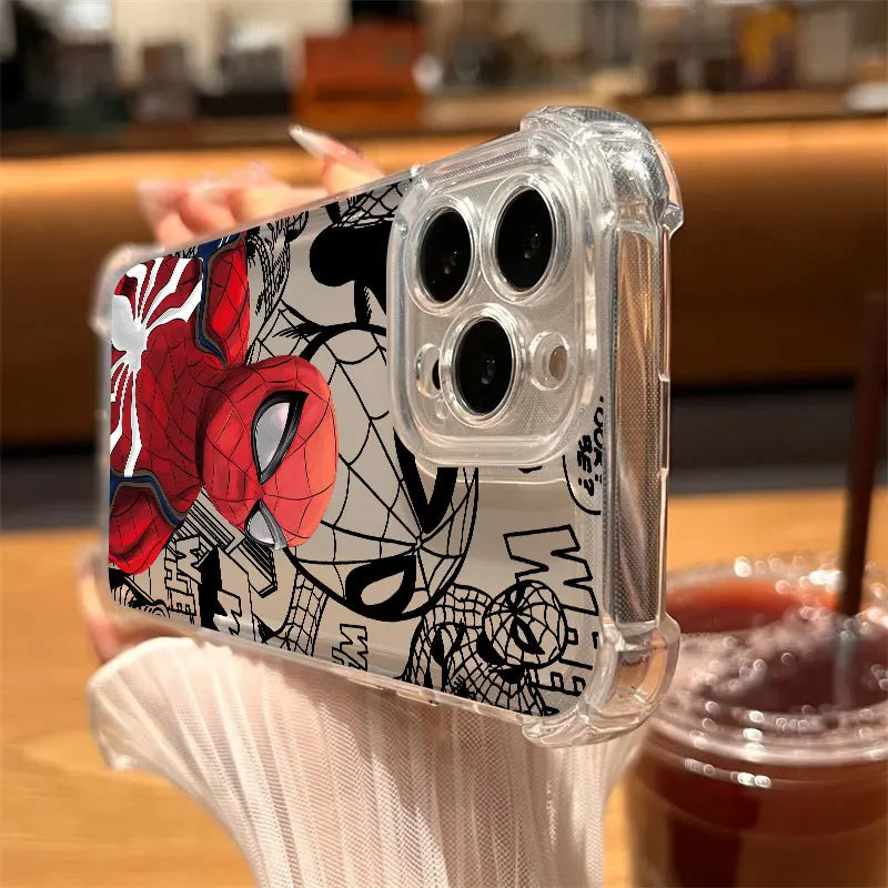 Marvel Hot Movie Spider Man Clear Case For iPhone