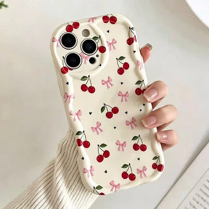 Fresh Small Blue Floral Pattern Phone Case For iPhone