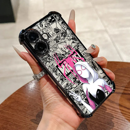 Comics Marvel Spiderman Miles Morales Gwen Phone Case For iPhone