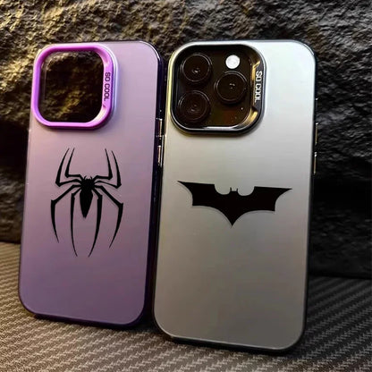 Luxury Marvel Batmans Spider Man Plating Hard Case For iPhone