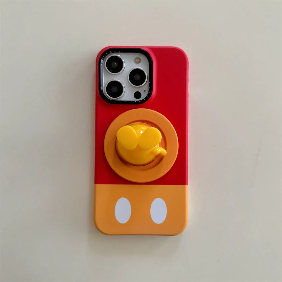 New Cartoon Mickey and Minnie Bottom Stand Phone Case For iPhone