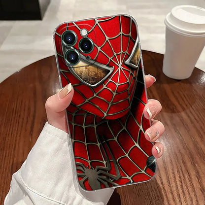 Marvel Cap USA Ironman Hulk Transparent Phone Case For iPhone